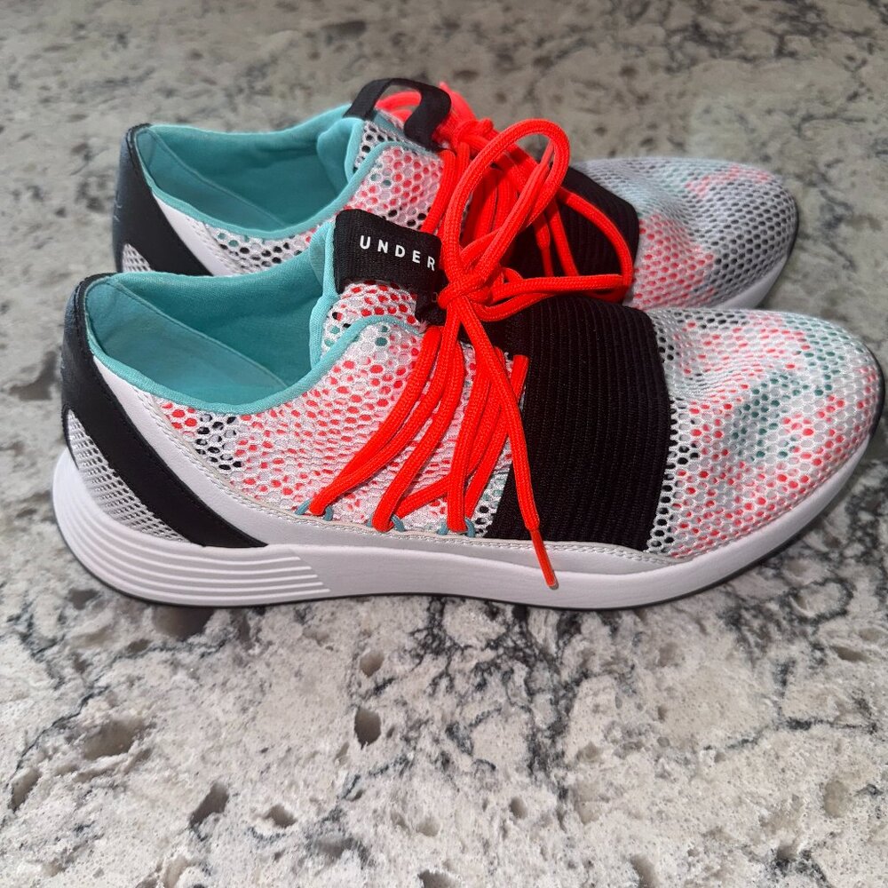 Under Armour Womens Breathe Training Shoes White 3019973-100 Lace Up Low Top 8